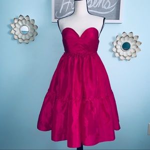 Fuchsia Sweetheart Strapless Formal Dress